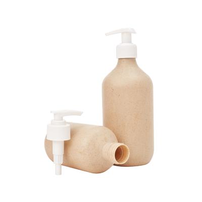 China Custom Logo Biodegradable Bottle Plastic Wheat Recyclable Straw Shampoo Bottle for sale