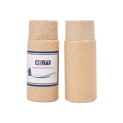 China Biodegradable Wheat Straw Plastic Shampoo Bottle 30-500ml Recyclable High Quality Eco-Friendly Lotion Bottle for sale