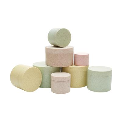 China Wholesale Recyclable Straw Round Containers Cosmetic Beauty Wheat Jars Luxury Cosmetic Cream Jars for sale