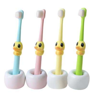 China Non-disposable Color Macaron Soft Bristle Head Small Toothbrush Baby Toothbrush Kids Cartoon PP+TPR Home Travel For Child Accept Customized for sale