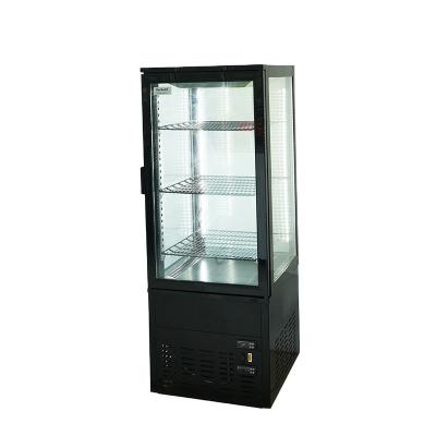 China Kenkuhl Double-temperature Spot Four Straight Chocolate Pastry Showcase Glass Sided Refrigerator for sale