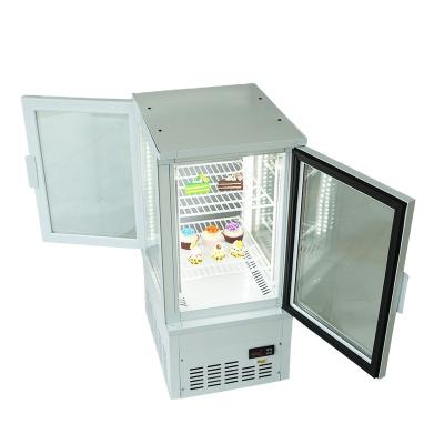 China Single-Temperature Kenkuhl Double Door Countertops Upright Stain Display Glass Beamed Upright Cake Fridge for sale