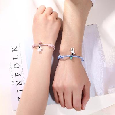 China 2021 New High Quality Magnet Couples Bracelet Star Astronaut Fashion Attractive Bracelet Valentine's Day Jewelry Gift for sale