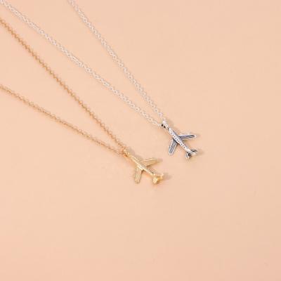 China Hot Selling Fashion High Quality Originality Jewelry Korean Unisex Airplane Alloy Pendant Necklace For Women Men Party Gifts for sale