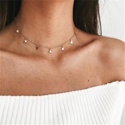 China New Arrival High Quality 925 Sterling Silver Necklace Chain Luminous Stars Chain For Women Sunburst Necklace for sale