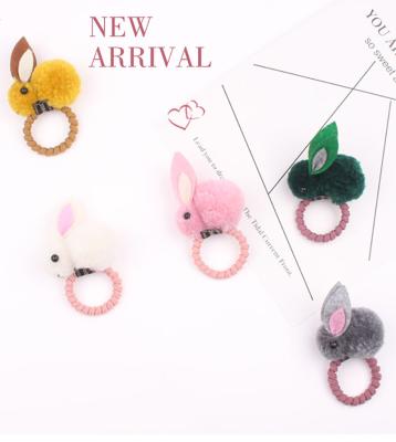 China Decorate Beautiful Hot Selling Cute Colorful Bunny Hair Clip Bunny Hair Ties For Girls for sale