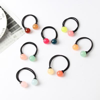 China Decorate Cute Candy Color Elastic Hair Band For Girls Hair Accessories Jewelry Round Shape for sale