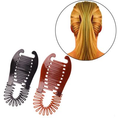 China Soft Type Plastic Hair Clip Elastic Hair Bands Woman Hair Braider Banana Clip Scorpion Clip Hair Attachment Tool for sale