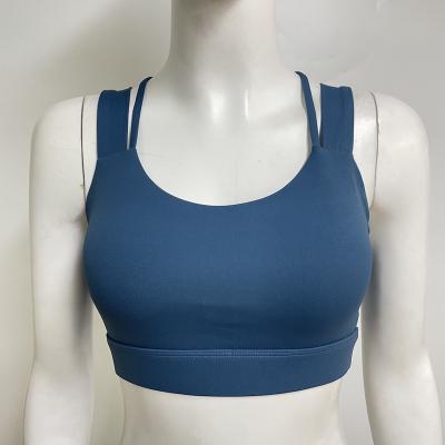 China Sexy Front Tulle Sports Yoga Bra New Design Nude Breathable Sports Woman Summer Yoga Bra Workout Wear for sale