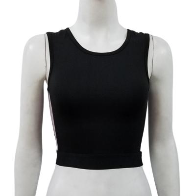 China 2021 New Fitness Gym Antibacterial Crop Top Sports Invest Halter Top Breathable Workout Women Yoga Running Tank Top for sale