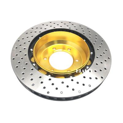 China Front Wheel Brake KLAKLE Used Brake Set 355*32MM Brake Disc With Gold Colored Center Bell PCD 4*108 For Peugeot 406 Original Year 2000 Brake Caliper for sale