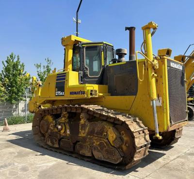 China KOMATSU 275AX Gebruikte crawler bulldozer 337kw vermogen voor het graven van loopgraven Te koop