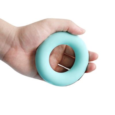 China Portable Grip Strength Finger Grip Strength Silicone Handgrip Strengthener Ring Comfortable Rubber Donut Workout Exerciser for sale