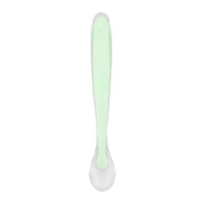 China Viable Factory BPA Free Food Grade Non-Toxic Silicone Baby Training Feeding Spoon for sale