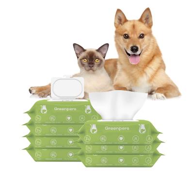 China Daily Life Cleaning New Selling Organic Biodegradable Dog Cat Ear Eye Water Pet Wet Wipes Cleaning for sale