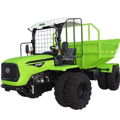 China Field Transfer Machine 50Hp 4X4 4Wd China Huili Small Compact Truck Mini Farm Agricultural Palm Tractor Dump Truck for sale