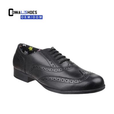 China Fashion\Guangzhou Comfortable Manufacturer Price Connal Teenage Student Brogues School Shoes For Girl for sale