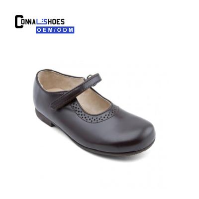 China Fashion\Connal Comfortable High Quality Stylish Leather Kids Girls School Shoes UK for sale