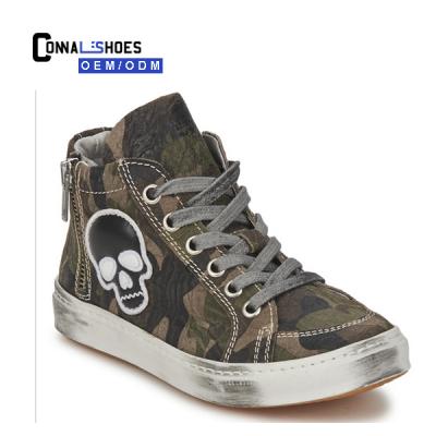 China China Sneaker Manufacturers Connal Flat Custom Shoes Sweep Off High Top Soles Logo Kids Sneaker Custom Shoes for sale