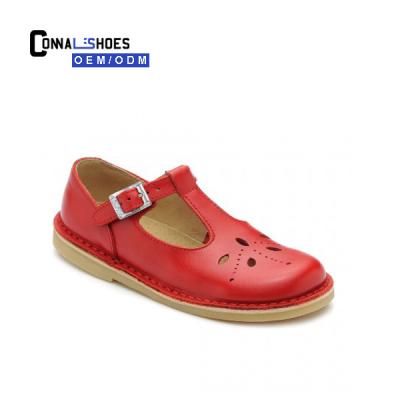 China Connal Flat Popular Design Wholesale Red Mary Jane School Shoes for sale