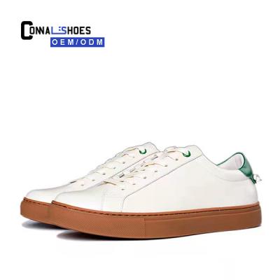 China White Leather Sneaker Logo Sneakers For Men Custom Made OEM/ODM Trend Simple Style Casual Men's Fashion Sneaker for sale