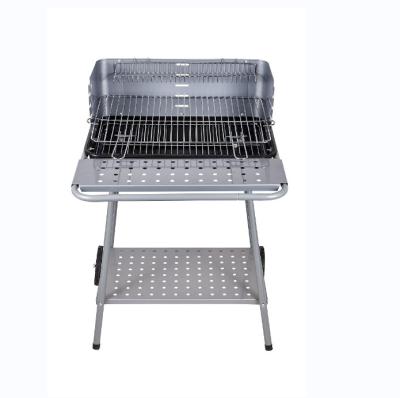 China Adjustable Height Outdoor Classic Barbecue Rectangular Bbq Charcoal Barbeque Grill With warming rack for sale