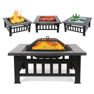 China 32 Inch Garden Patio Fire Pit Natural Design Heating BBQ Fire Pit Natural Design Factory Outlet Fire Pit for sale