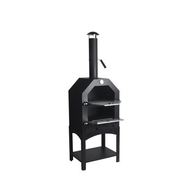 China Size Factory Outlet Adjustable Portable Freestanding Fireplace Oven Black Charcoal Pizza Oven for sale