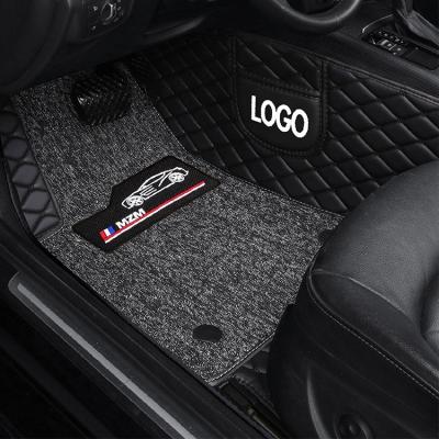 China Luxury Luxury Floor Mats All Weather Top Quality Car Waterproof Materials Custom Leather Floor Mat for sale