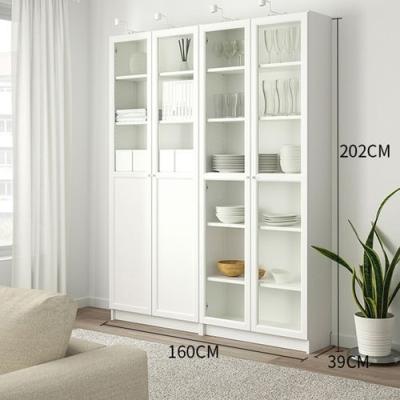 China (Height) Adjustable Book Shelves Bookcase With Glass Doors for sale