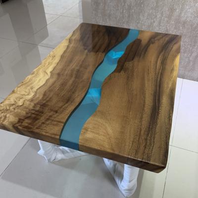 China Soilid Modern Design Modern Worktop River Wood Epoxy Table for sale