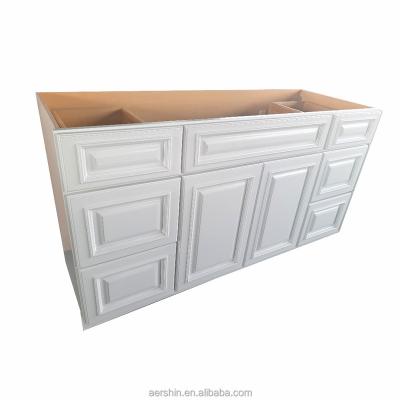 China Carve Classic Models RTA Furniture High Panel Vanity Bathroom Cabinets for sale