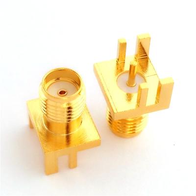 China Communication Factory Direct Tuner Connector Antenna Bracket SMA-KE Polarized Foot 1.7mm Female Straight PCB Bracket Copper Plating for sale