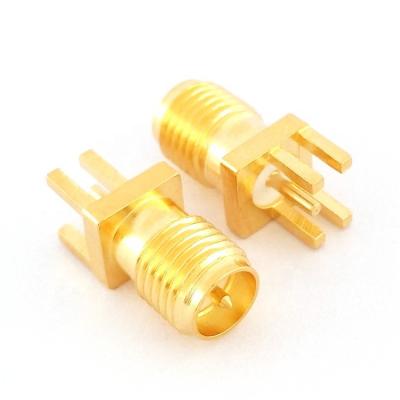 China Factory direct rf coaxial connector RP-SMA-KE*1.6mm rf SMA coax for PCB installation socket antenna side mount RP-SMA-KE*1.6 for sale