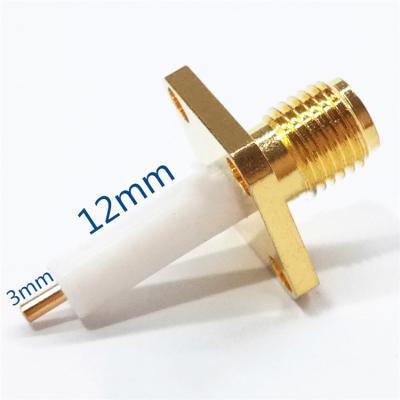 China Square Female RF Communication Connector SMA-KFD Flange 4 Hole PCB Holder for sale