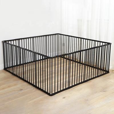 China Foldable Indoor Small Metal Folding Dog Fence Dog Life Exercise Pen Pet Cat Dog Kennel Medium Stocked Room for sale