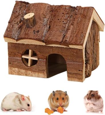 China Wooden Stocked Hamster House Made Of Natural Solid Wood Rat Cage for sale