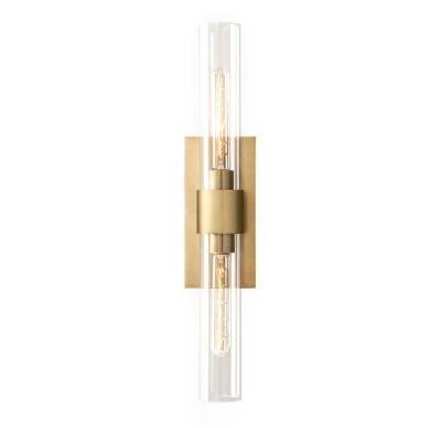 China Contemporary High Quality Hotel Decoration Custom Linear Sconce Villa Glass Cabinet Light Wall Sconce for sale