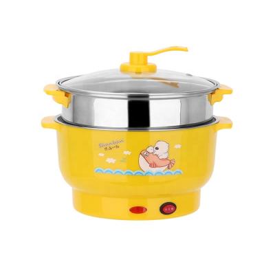 China Outdoor multifunctional non-stick electric cooker dormitory wok low power noodle cooker withr egg steamer layer for sale