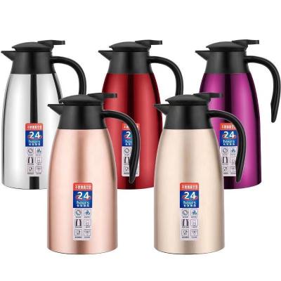 China PORTABLE Hot Selling Colorful 304 Stainless Steel Vacuum Heat 24 Hour Coffee Pot Kettle 2.0L Coffee Keeper for sale