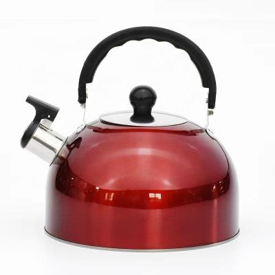 China Factory Outlet Stainless Steel Hemisphere Flat Bottom Water Tea Kettle Hemispherical Shape Viable Whistling Kettle for sale