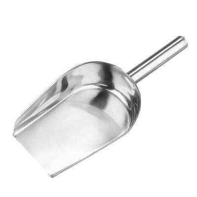 China Cheap viable hot selling stainless steel food scoop/ice scoop metal universal shovel for sale