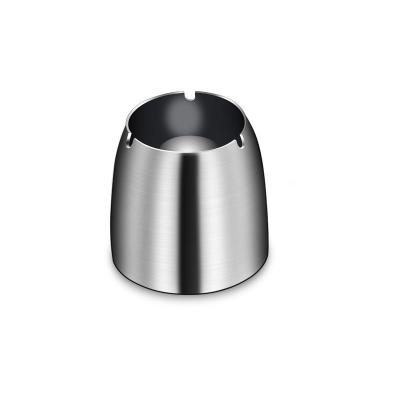 China Modern Small Size Round Shape Stainless Steel Cigar Ashtray Free Standing Outdoor Ashtray for sale