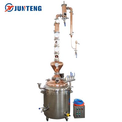 China Alcohol Still Distilling Hot Selling 50L 100L 200L SS304 Modular Bubble Dishes Copper Pot for sale