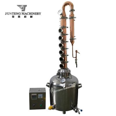 China Beverage & Wine Still Processing Machines 50Lt 100Lt Alcohol Illegal Reflux Whiskey Distiller Distillation Equipment With Bubble Copper Dishes for sale