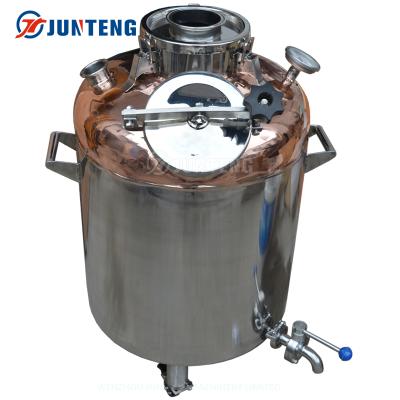 China Used As Still Pot Still Of Home Professional Design Food Grade Boiler With Top Still Pot 100L Red Copper Distillation for sale