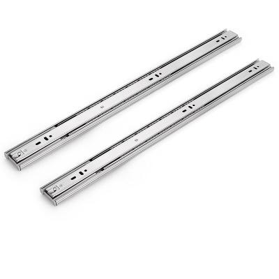 China 3 Fold+Full Extension Kitchen Cabinet Drawer Slide Channel Ball Bearing Drawer Slides Soft Close Push To Open Drawer Slides for sale