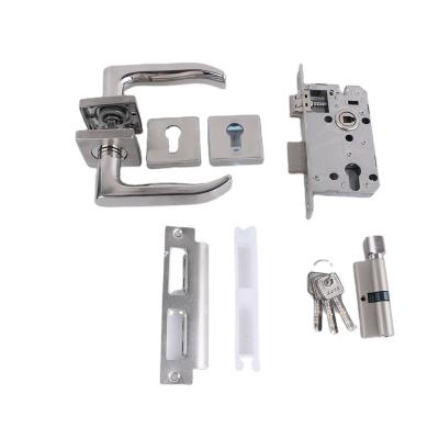 China Room Locks Made In China Silent Hardware Stainless Steel Security Door Locks With Handle for sale