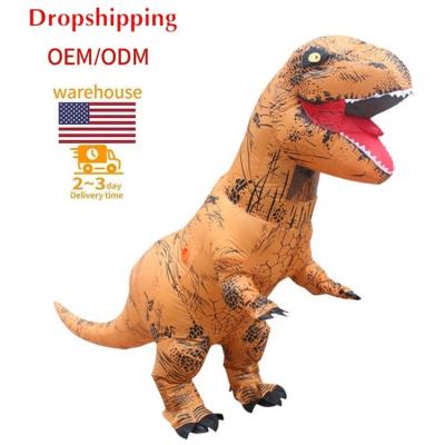 China Wholesale custom made party Halloween t-rex mascot costume cosplay trex blow up costume t rex inflatable dinosaur costume for adult for sale