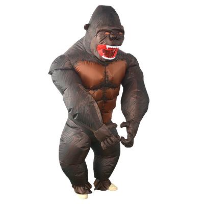 China Halloween party blow up kingkong mascot costume gorilla costume unisex realistic inflatable adult costume Halloween big for sale